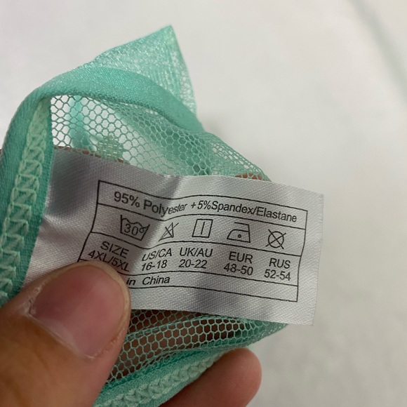 NEW Womens Sexy top intimates green bow XL; 4XL - Picture 9 of 9